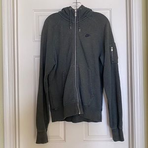 Zip Up Army Green Nike Hoodie